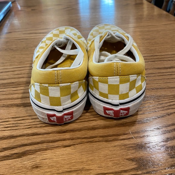 Yellow Checkered Vans | Size 7 - Picture 6 of 6